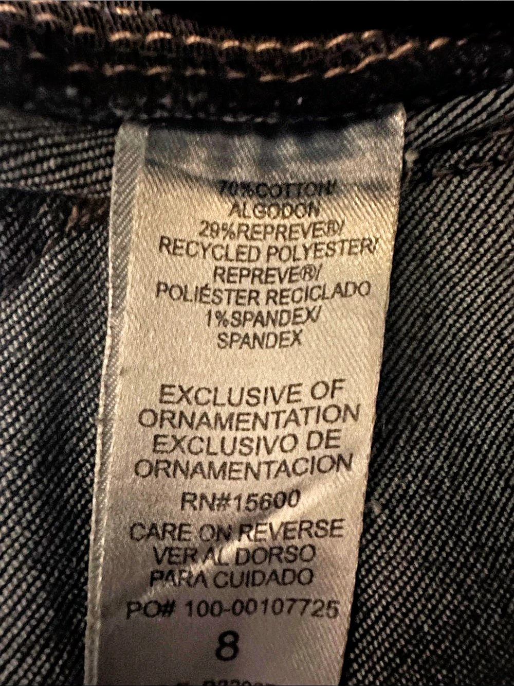 Women’s Democracy Seamed Bootcut Denim Jeans with Slit at Front Hems - Size 8 - Picture 5 of 12
